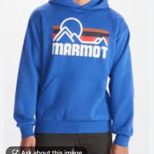 Marmot Vibrant Blue Graphic Hoodie
